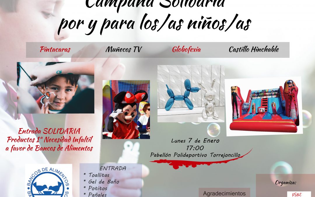 Campaña solidaria en favor de la infancia de PSOE Torrejoncillo