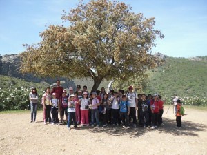 Uno de los grupos de escolares que realizaron el itinerario - CEDIDA