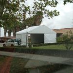 Instalada carpa en las proximidades del Centro de Salud por si fuera necesaria para realizar PCR