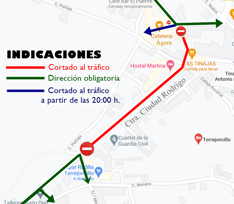 TRÁFICO CORTADO EN CTRA. CIUDAD RODRIGO