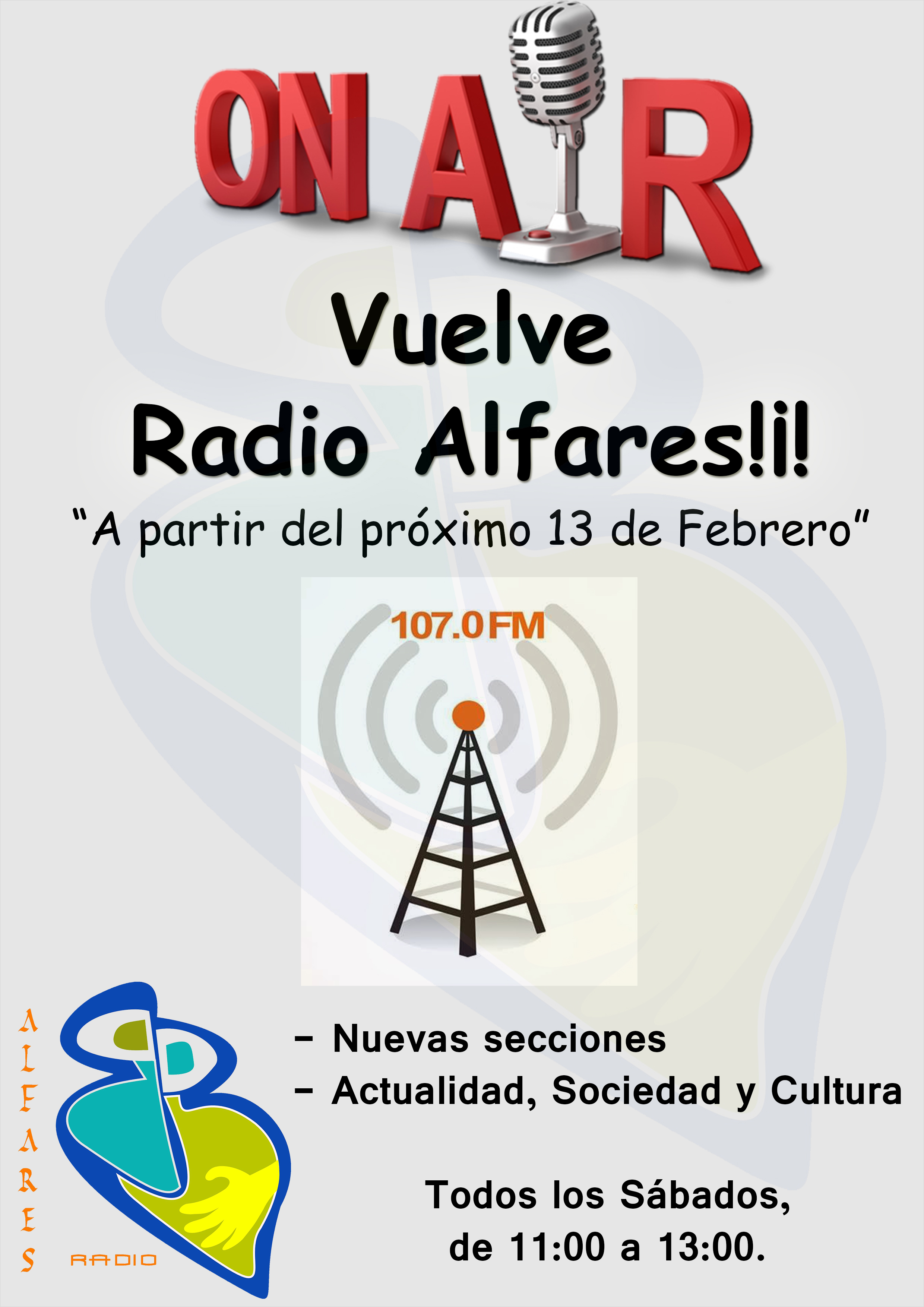 Este sábado vuelve Radio Alfares por la 107.0 FM