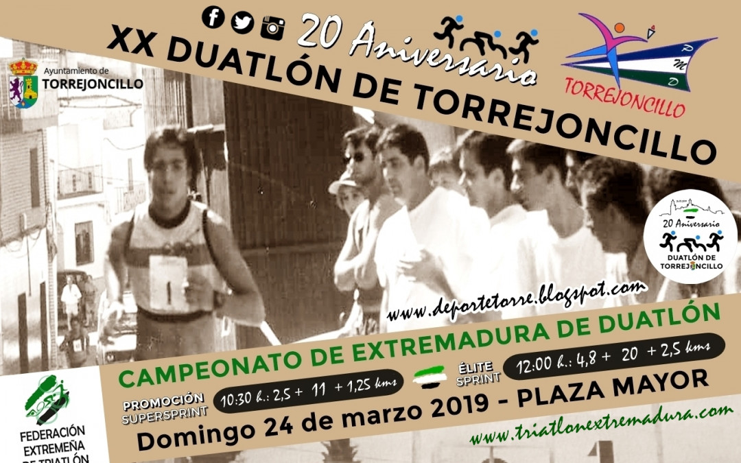 El Duatlón de Torrejoncillo cumple 20 años el próximo 24 de Marzo