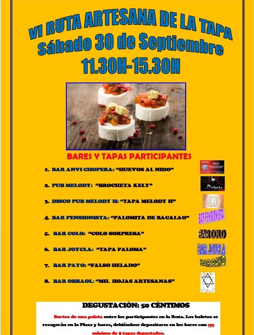 Vuelve el concurso de tapas de Los Artesanos