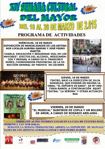 Cartel de SEMANA CULTURAL DEL MAYOR 2015