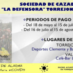 Periodo de pago cuotas Sociedad de Cazadores La Defensora
