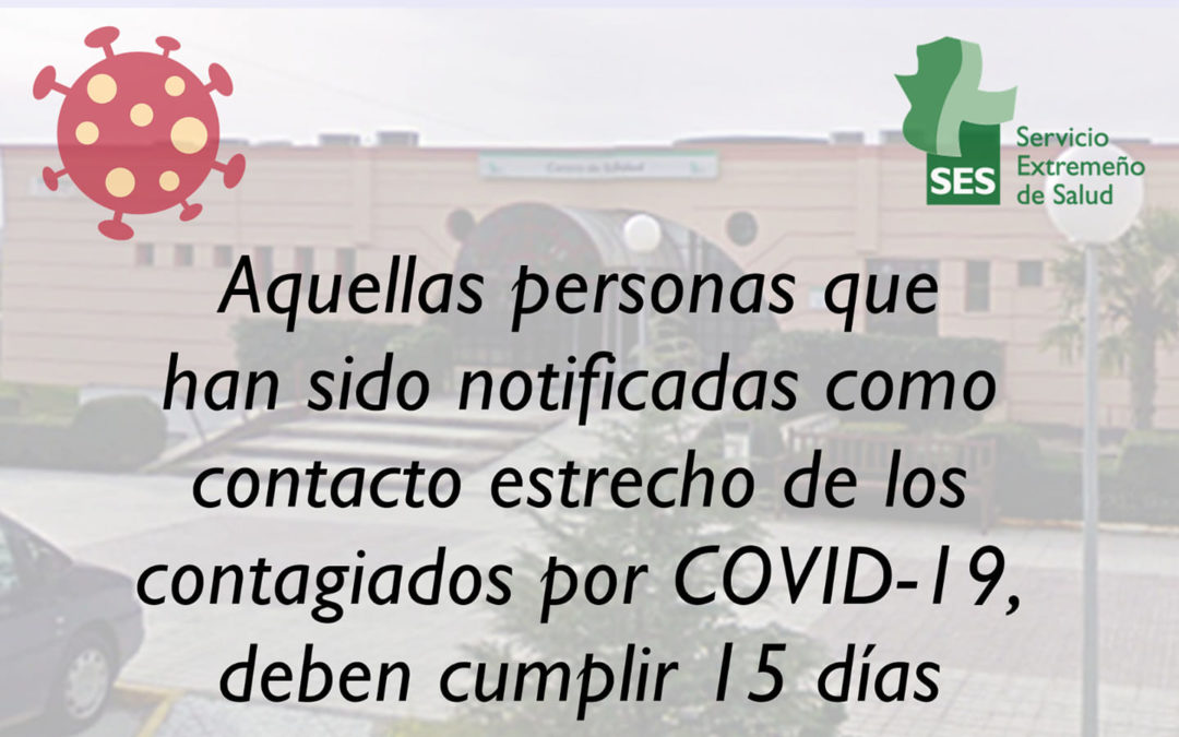 NOTA INFORMATIVA COVID-19 CENTRO DE SALUD DE TORREJONCILLO
