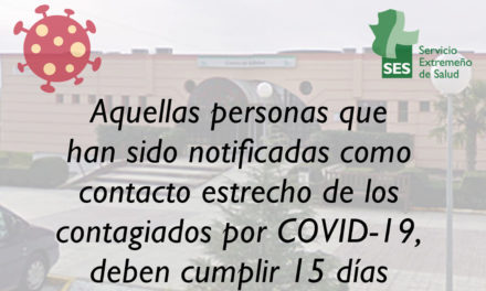 NOTA INFORMATIVA COVID-19 CENTRO DE SALUD DE TORREJONCILLO