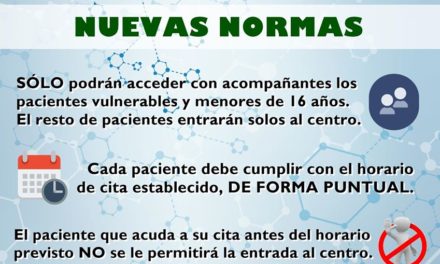 NUEVAS NORMAS DEL CENTRO DE SALUD DE TORREJONCILLO