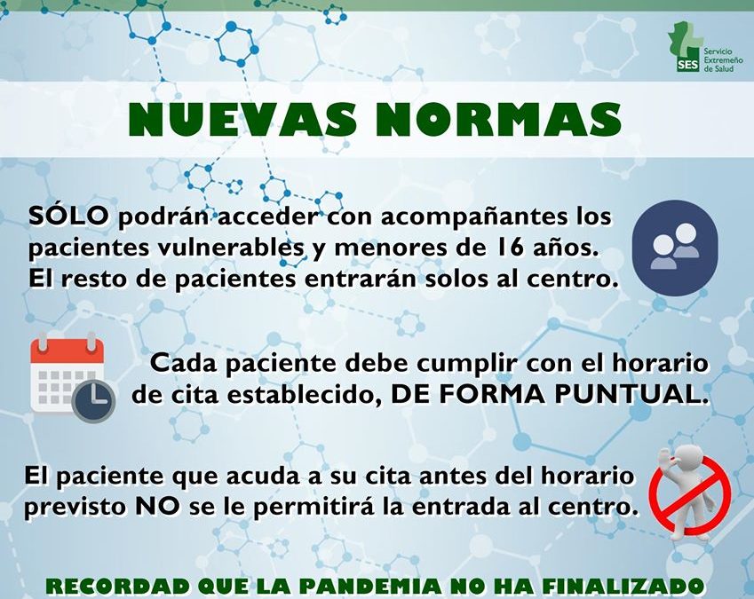 NUEVAS NORMAS DEL CENTRO DE SALUD DE TORREJONCILLO