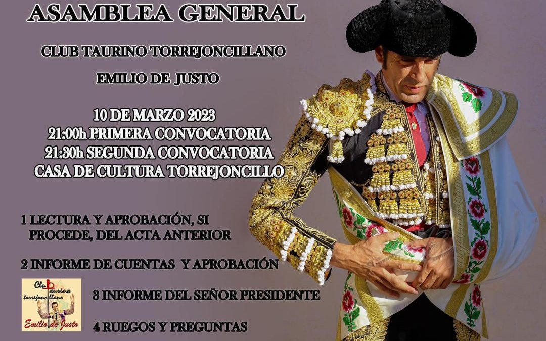 Asamblea General del Club Taurino Torrejoncillano Emilio de Justo