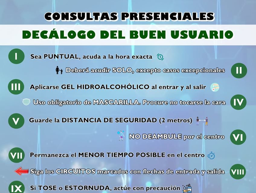 CONSULTAS SANITARIAS PRESENCIALES EN TORREJONCILLO Y VALDENCÍN