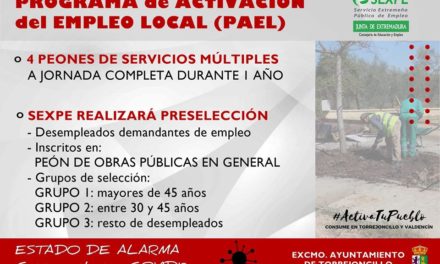 CONTRATACIÓN DE 4 PEONES DE SERVICIOS MÚLTIPLES