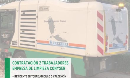 OFERTA DE DOS PUESTOS DE TRABAJO DE PEÓN DE LIMPIEZA