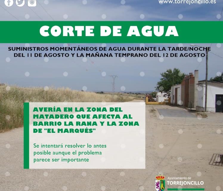 CORTE DE AGUA