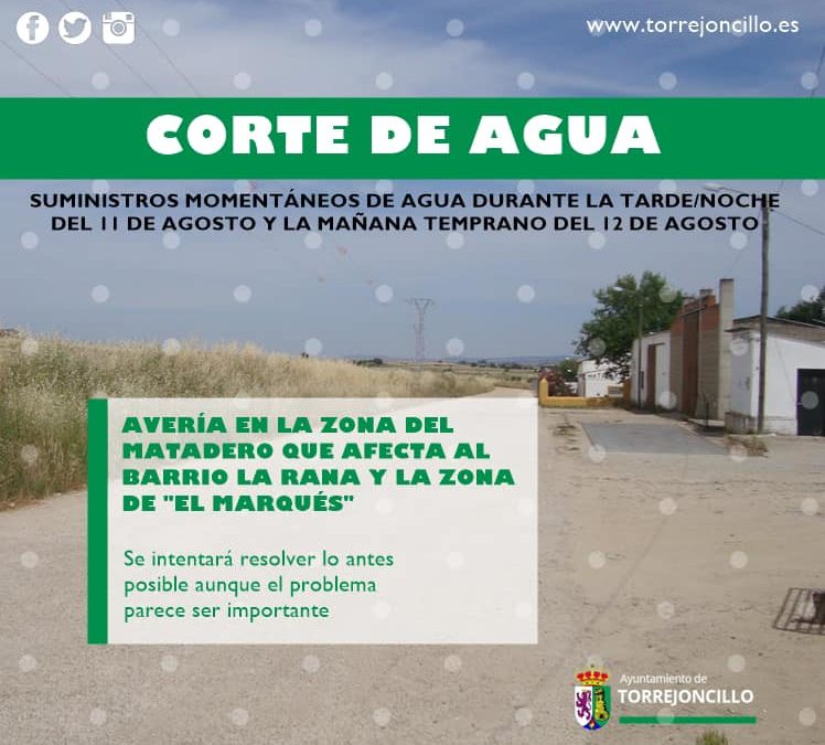 CORTE DE AGUA