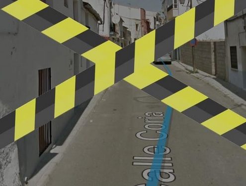 PROHIBIDO APARCAR EN TRAMO DE LA CALLE CORIA