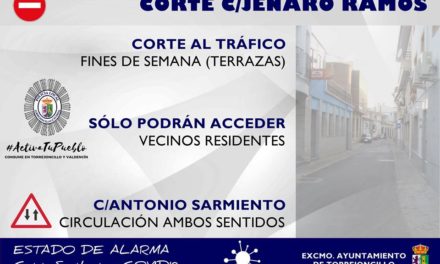 CORTE AL TRÁFICO EN LA CALLE JENARO RAMOS