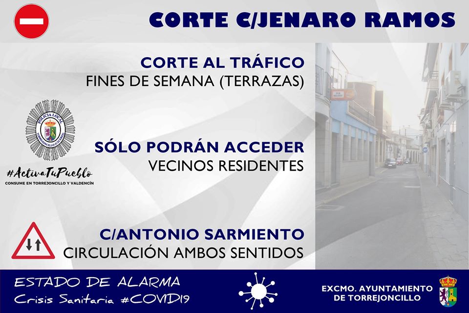 CORTE AL TRÁFICO EN LA CALLE JENARO RAMOS