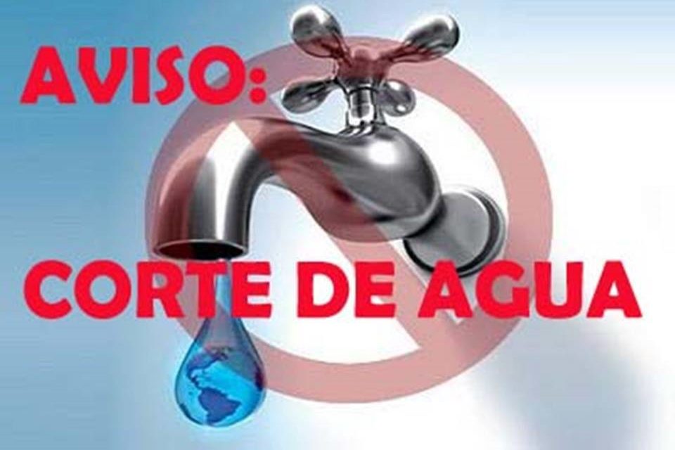 Corte de agua a las 16 horas