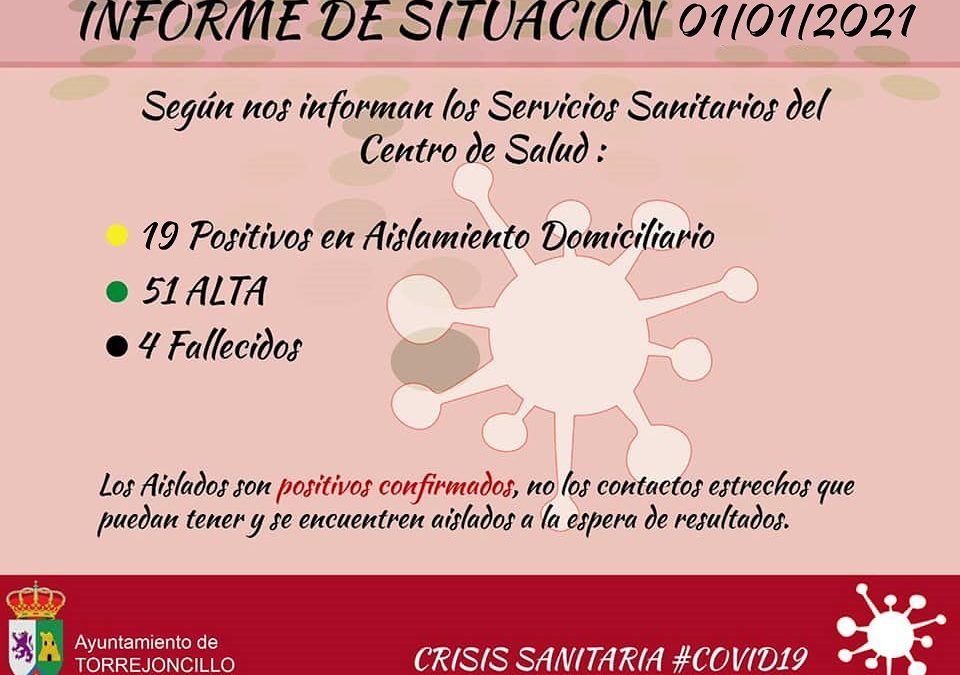 INFORME DE SITUACIÓN COVID-19 a 01/01/2021