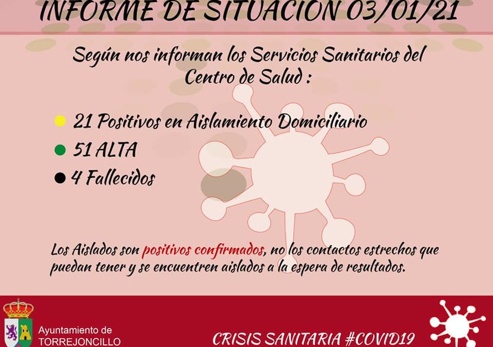 INFORME DE SITUACIÓN COVID-19 a 03/01/2021