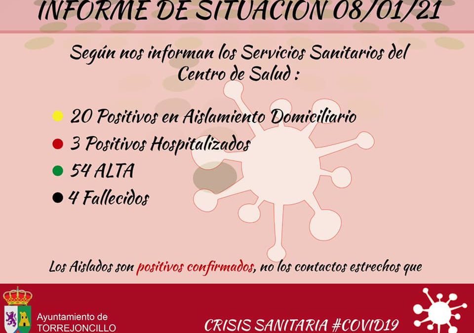INFORME DE SITUACIÓN COVID-19 a 08/01/2021