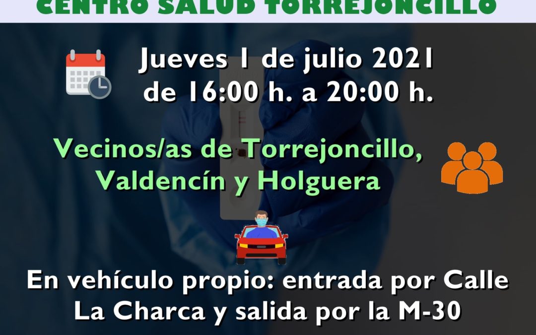 CRIBADO MASIVO COVID-19 EN EL CENTRO DE SALUD DE TORREJONCILLO
