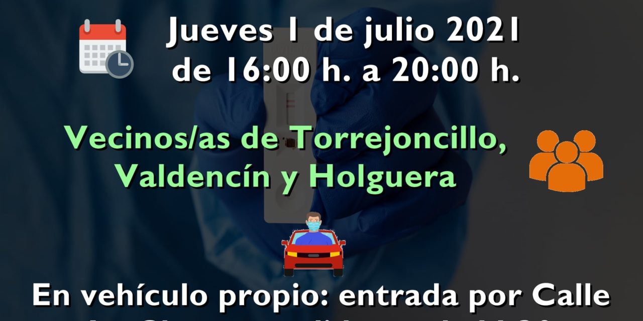 CRIBADO MASIVO COVID-19 EN EL CENTRO DE SALUD DE TORREJONCILLO