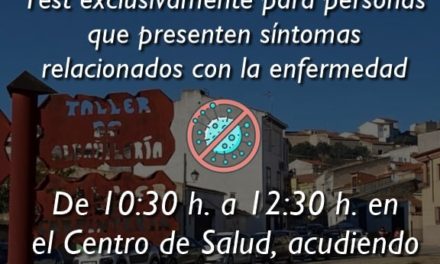 CRIBADO MASIVO COVID-19 SOLO PARA PERSONAS CON SÍNTOMAS