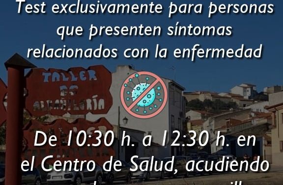 CRIBADO MASIVO COVID-19 SOLO PARA PERSONAS CON SÍNTOMAS