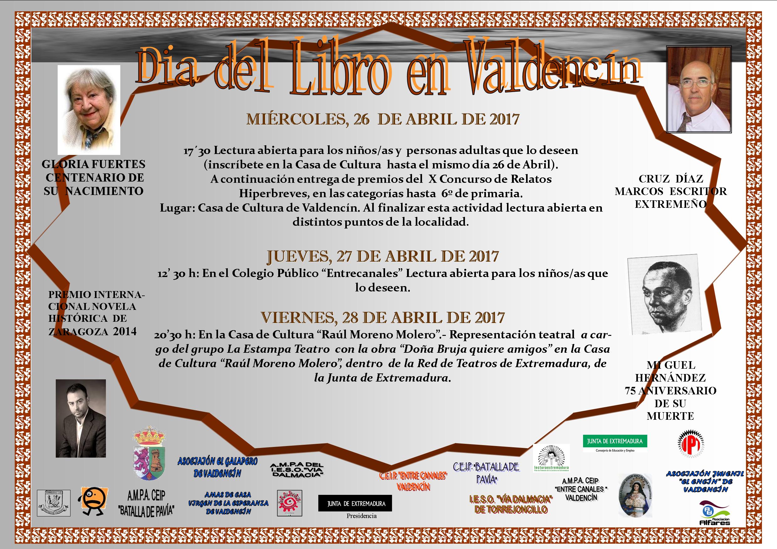 Día Mundial del Libro en Torrejoncillo y Valdencín