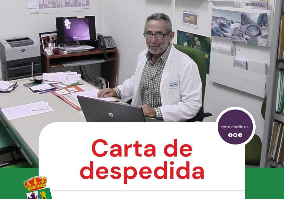 Carta de despedida de D. Cándido Martín Gil