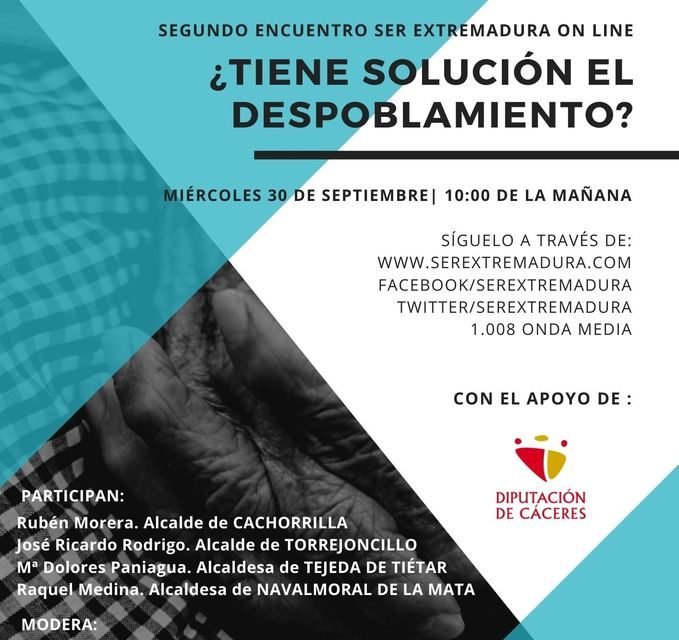 II ENCUENTRO ONLINE SER EXTREMADURA: ¿TIENE SOLUCIÓN EL DESPOBLAMIENTO?