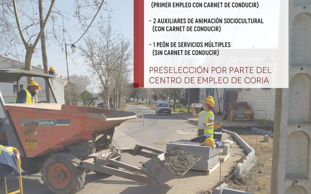 CONVOCATORIA PLAZAS DE EMPLEO PROGRAMA COLABORACIÓN ECONOMICA MUNICIPAL 2022