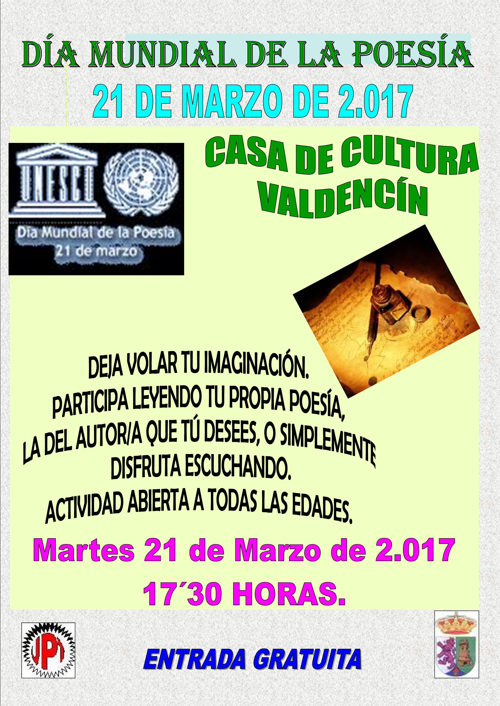 Día de la poesía en Torrejoncillo y Valdencín 2017