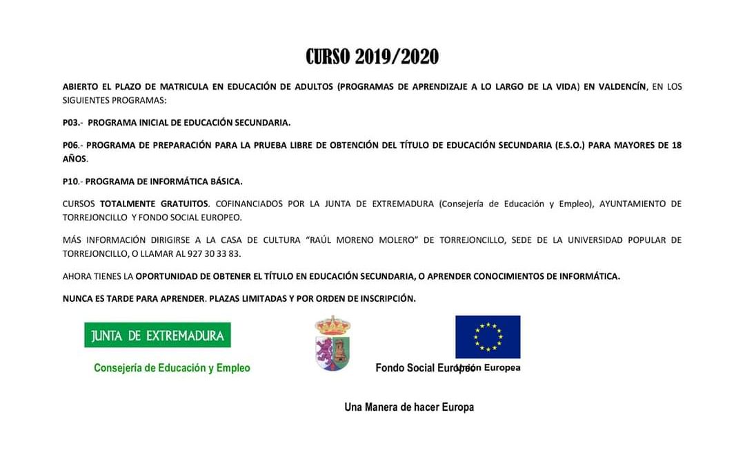 Programas de Aprendizaje a lo largo de la Vida