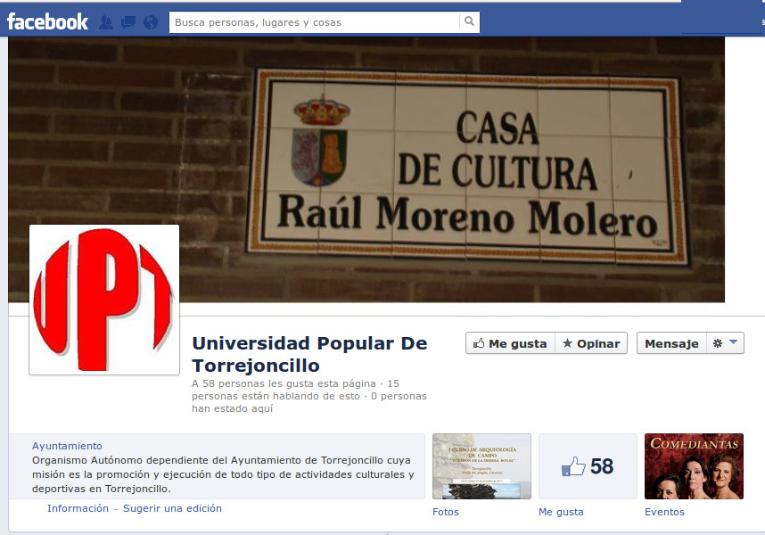 La Universidad Popular de Torrejoncillo se sube al carro de las Redes Sociales