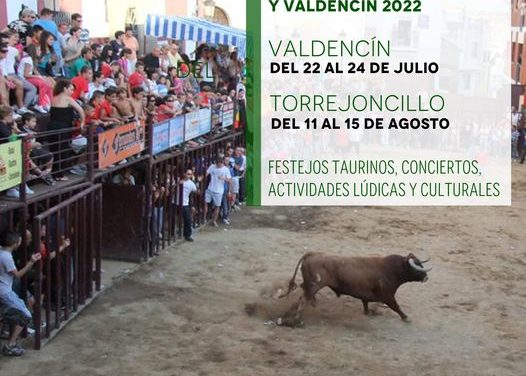 FECHAS DE LAS FIESTAS DE VERANO EN TORREJONCILLO Y VALDENCÍN