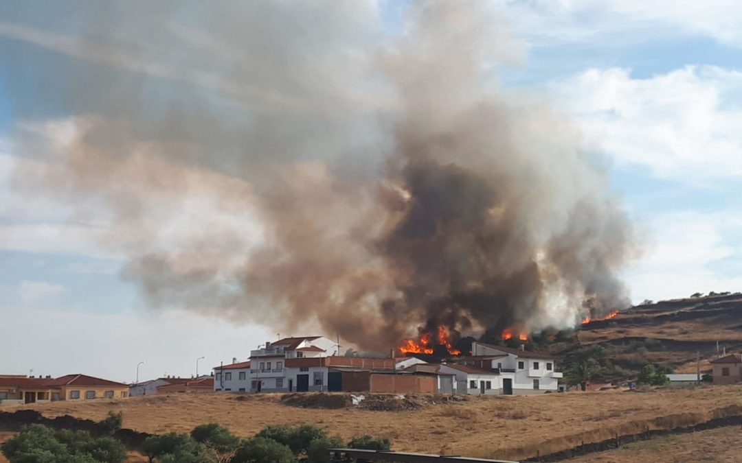 Alarmante fuego en Torrejoncillo