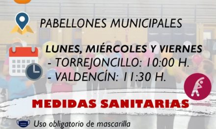 GIMNASIA DE MAYORES EN TORREJONCILLO Y VALDENCÍN