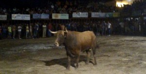 "Hierro", de Jara del Retamar, durante su lidia en la plaza de toros de Valdencín - CEDIDA