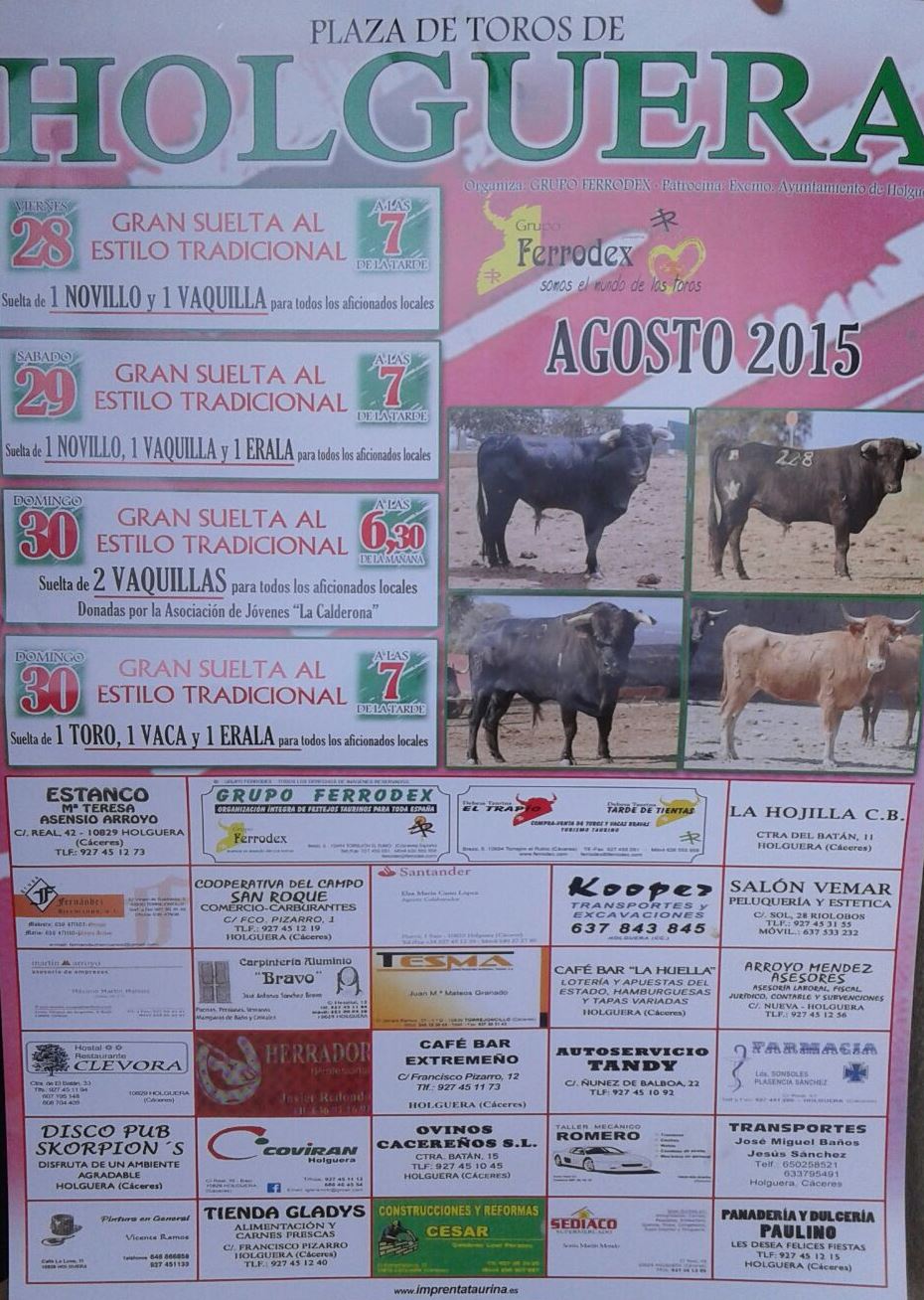 Ruta senderista, acordeones, liturgias, orquestas y toros en Holguera