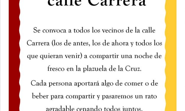 Noche de fresco en «La Carrera»