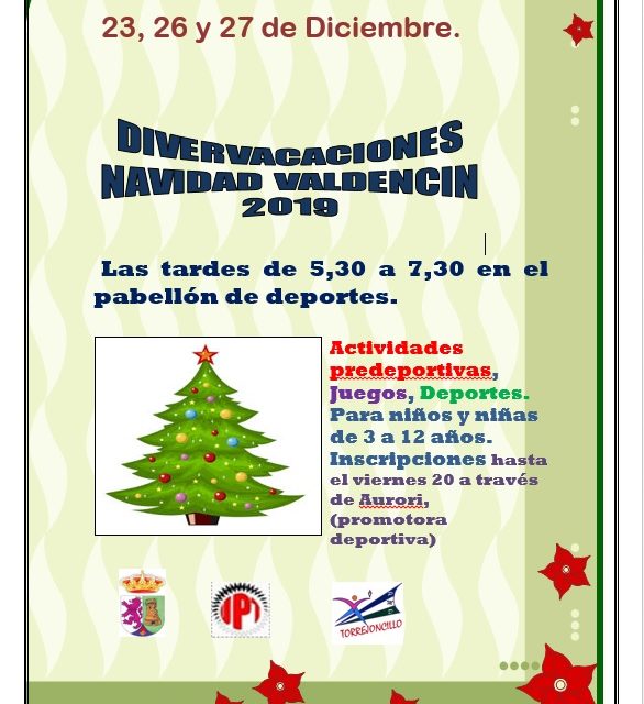 Divervacaciones de Navidad en Valdencín