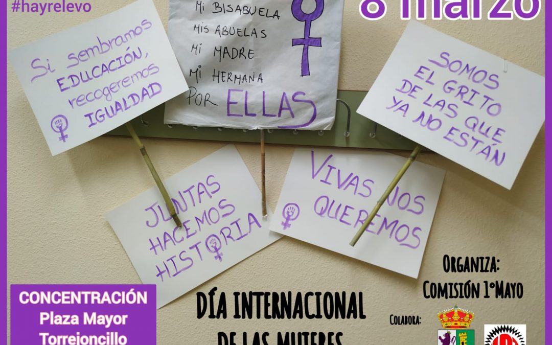 Concentración con motivo del 8 de Marzo en Torrejoncillo