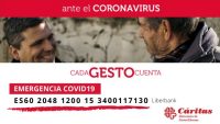 Caritas ante el coronavirus . Cada gesto cuenta