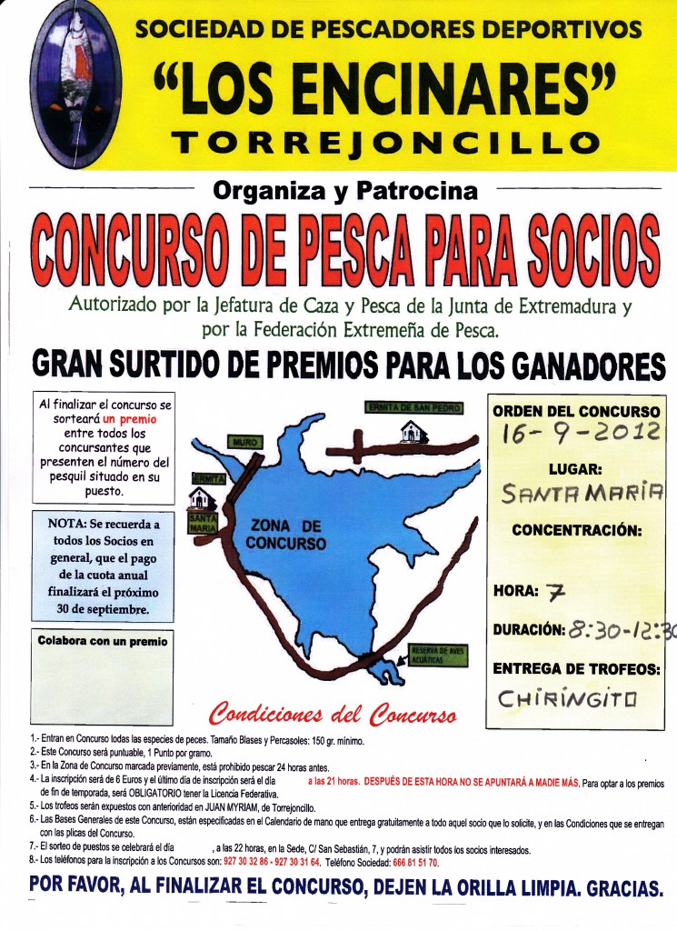 Concurso de pesca, Asociación de pescadores «Los Encinares» de Torrejoncillo