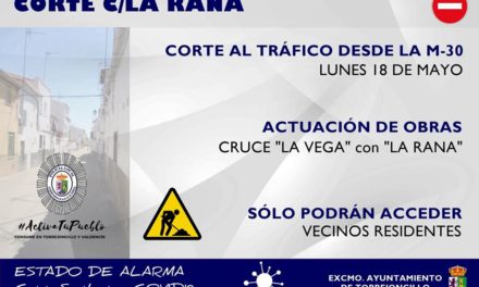 CORTE AL TRÁFICO EN LA CALLE «LA RANA»