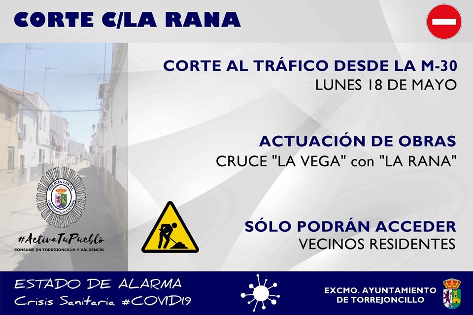 CORTE AL TRÁFICO EN LA CALLE «LA RANA»