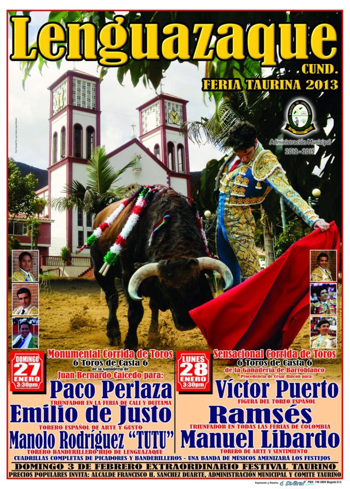 Emilio de Justo torea este domingo en la Feria de Lenguazaque (Colombia)